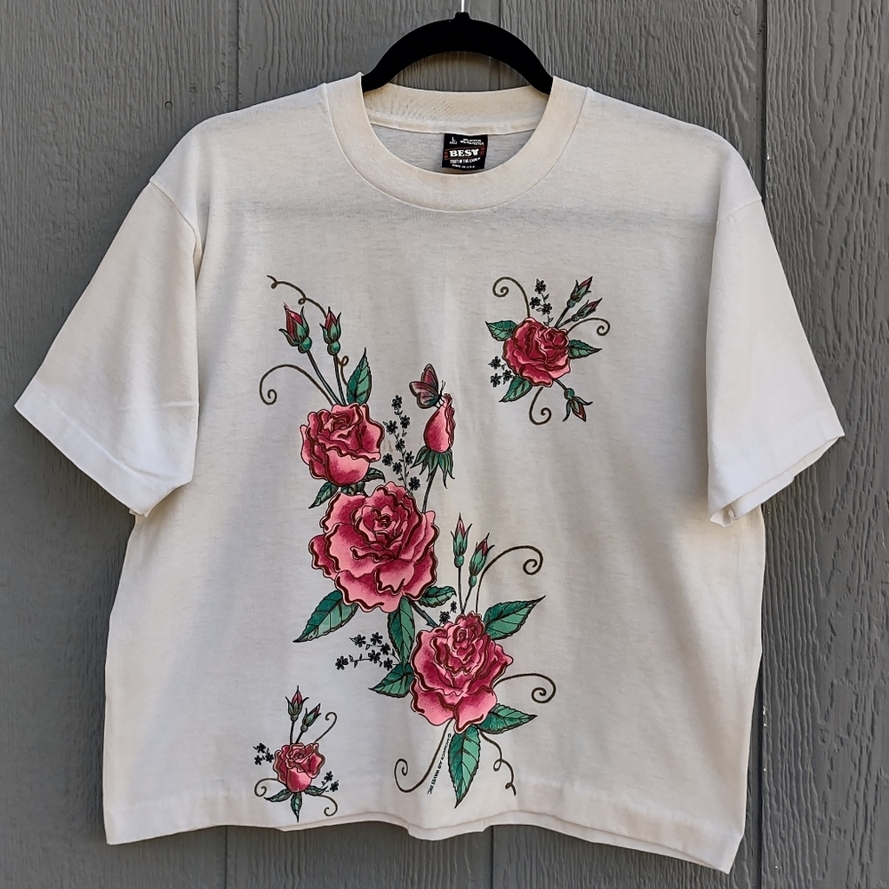 Vintage 90s Best Fruit of the Loom‎ Crop Top Large